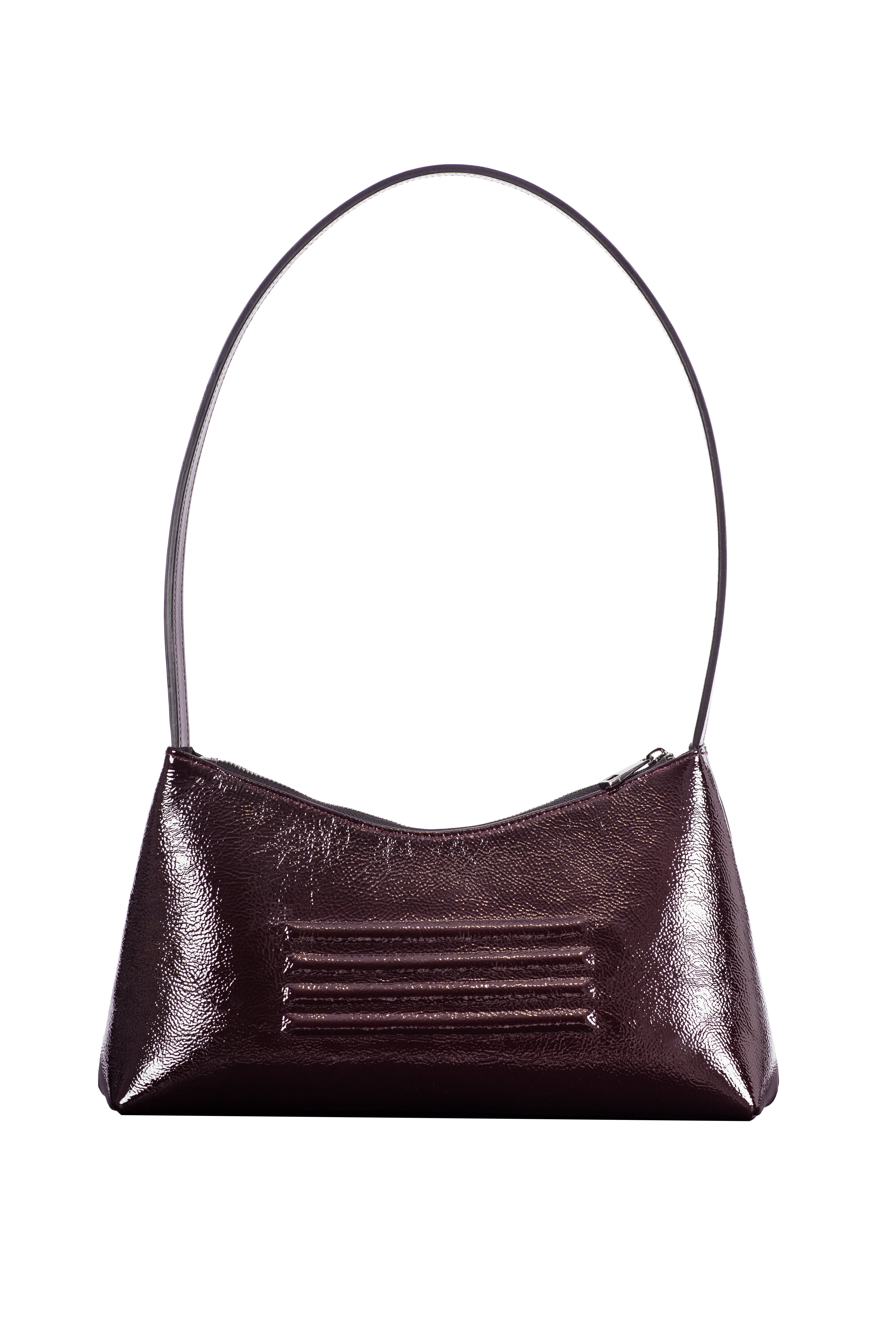 AMALIA SHOULDER BAG PATENT BURGUNDY