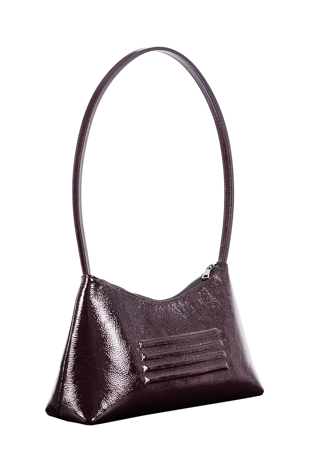 AMALIA SHOULDER BAG PATENT BURGUNDY