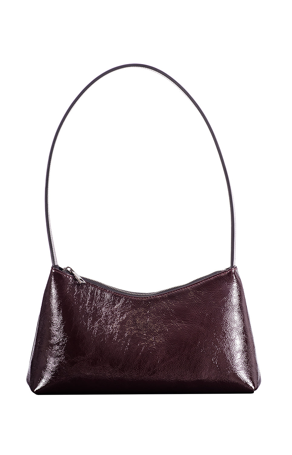 AMALIA SHOULDER BAG PATENT BURGUNDY