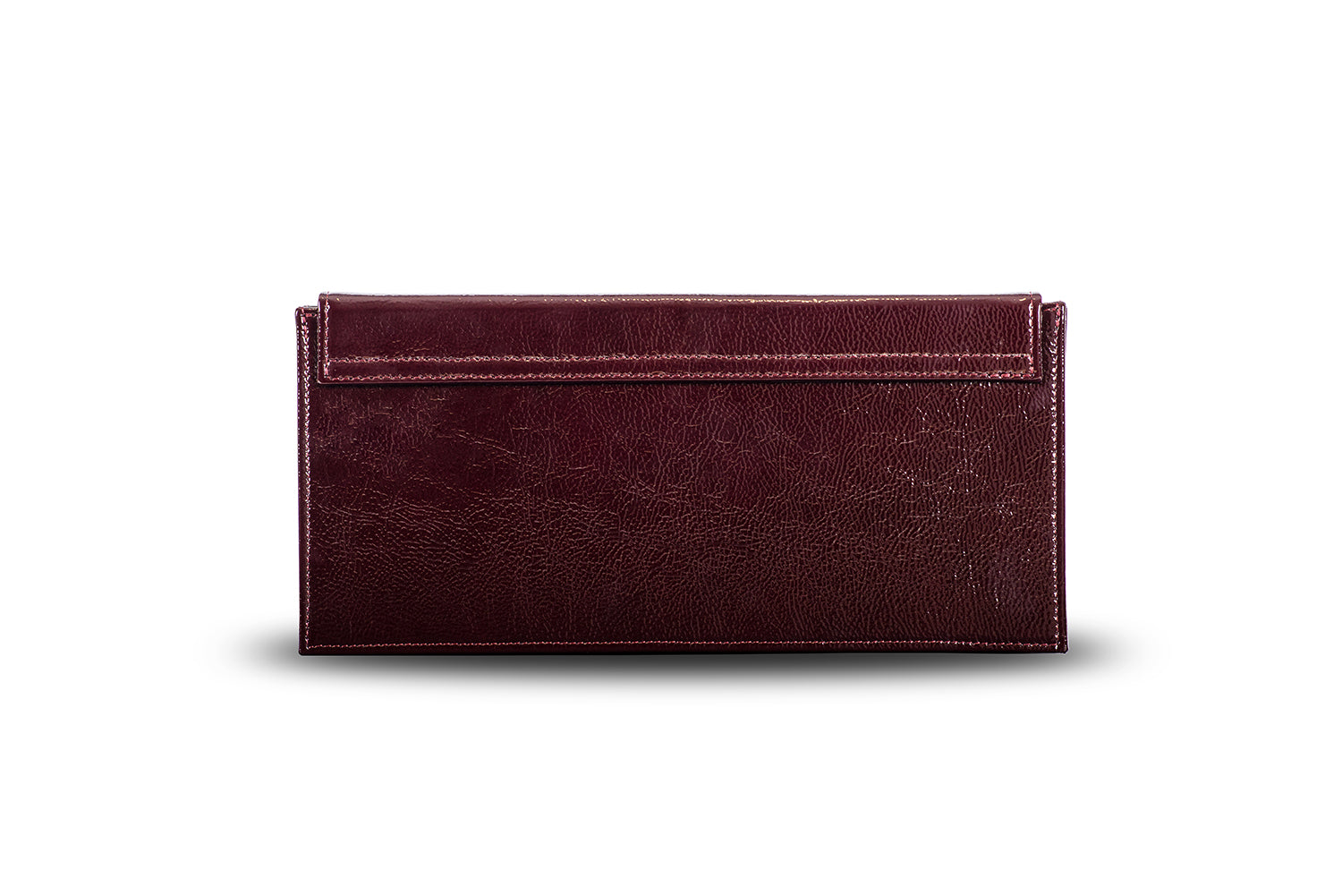 NORA CLUTCH PATENT BURGUNDY