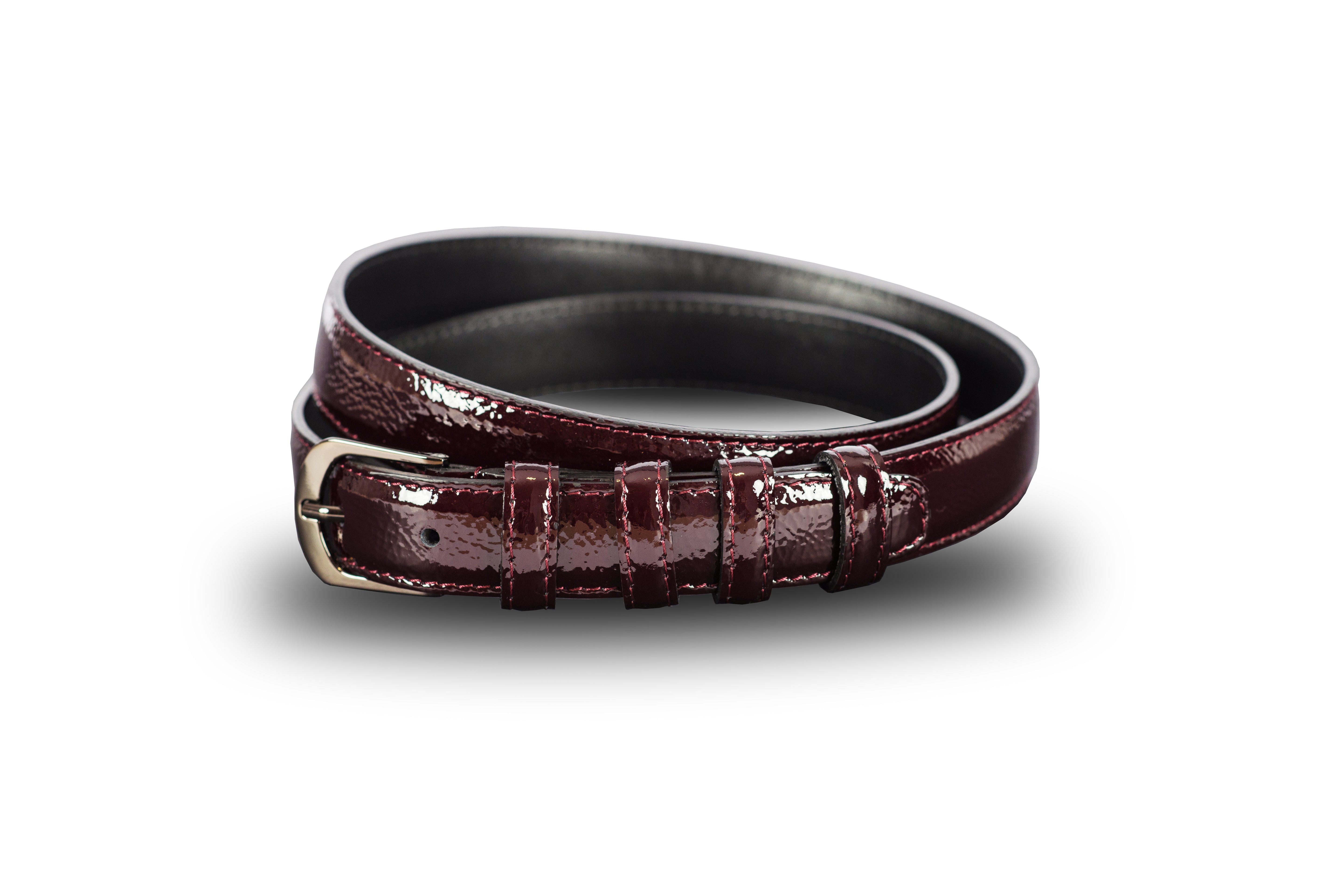 PASKO BELT PATENT BURGUNDY