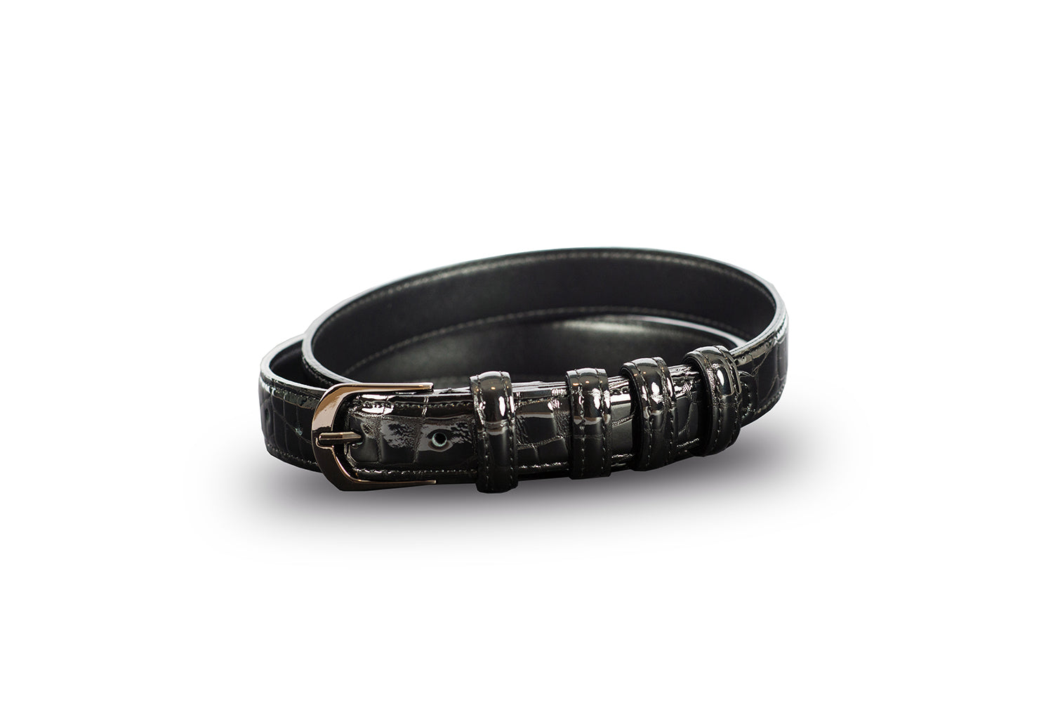 PASKO BELT BLACK CROC EFFECT